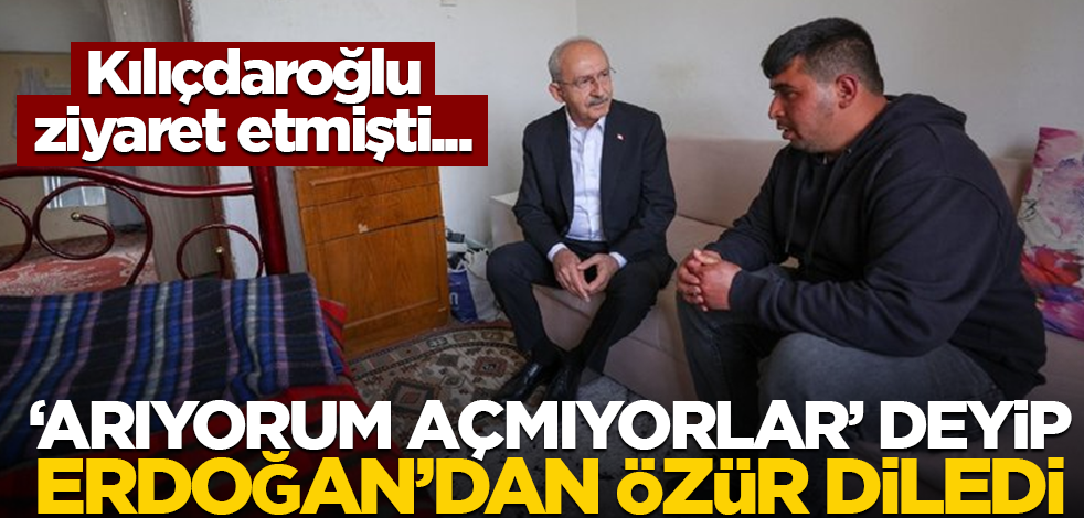 Kılıçdaroğlu ziyaret etmişti... "Arıyorum açmıyorlar" deyip Erdoğan'dan özür diledi!