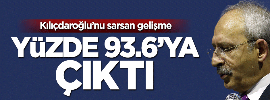 Kemal Kılıçdaroğlu'nu sarsan gelişme: Yüzde 93,6 çıktı