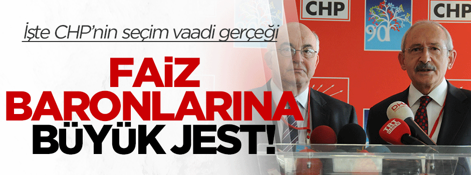 Kılıçdaroğlu'ndan faiz baronlarına jest!