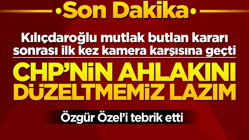 Kılıçdaroğlu'ndan flaş açıklamalar! "CHP'nin ahlaki değerlerini düzeltmemiz lazım"