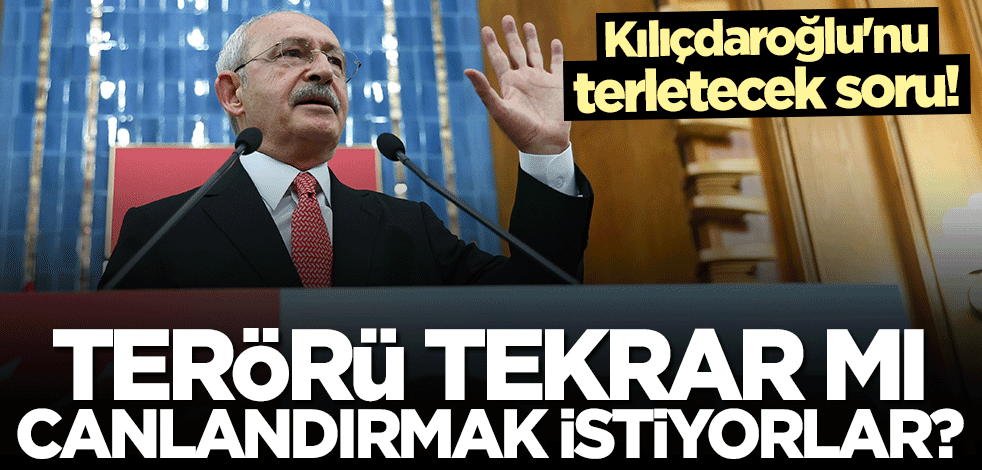 Kılıçdaroğlu'nu terletecek soru: Terörü yeniden mi canlandırmak istiyorlar?