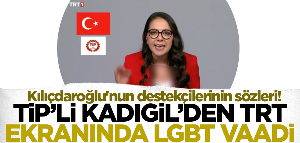 Kılıçdaroğlu'nun destekçilerinin sözleri! TİP'li Kadıgil'den TRT ekranında LGBT vaadi