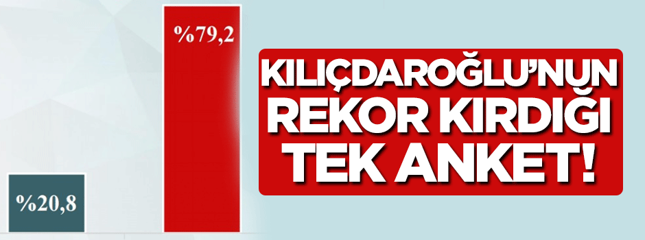 Kılıçdaroğlu'nun lider olduğu tek anket!