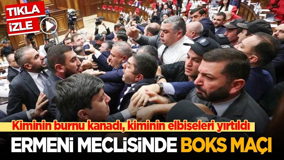 Kiminin burnu kanadı, kiminin elbiseleri yırtıldı: Ermeni Meclisinde boks maçı!