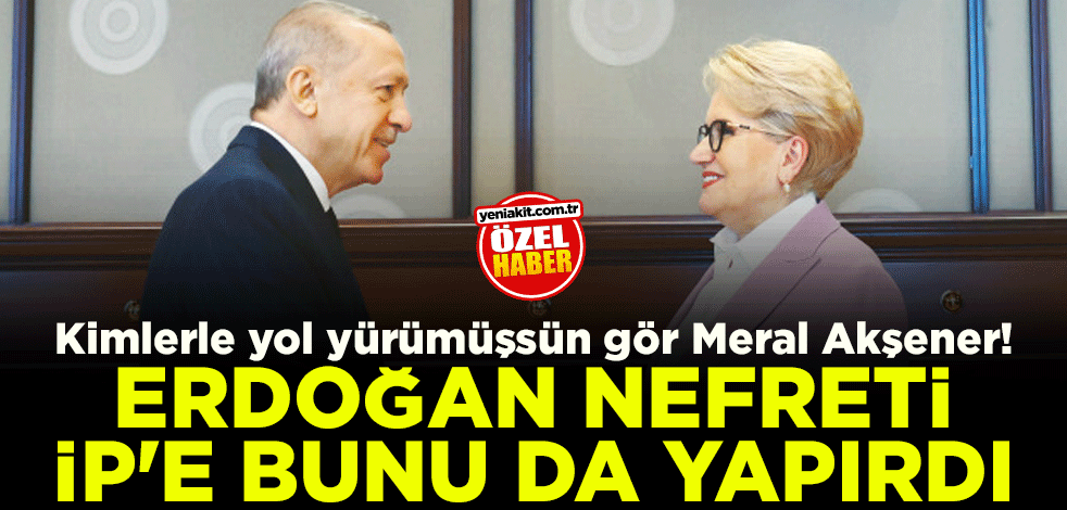 Kimlerle yol yürümüşsün gör Meral Akşener! Erdoğan nefreti İP'e bunu da yapırdı