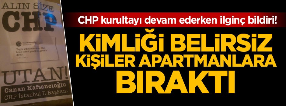 Kimliği belirsiz kişiler apartmanlara bıraktı! İlginç olay