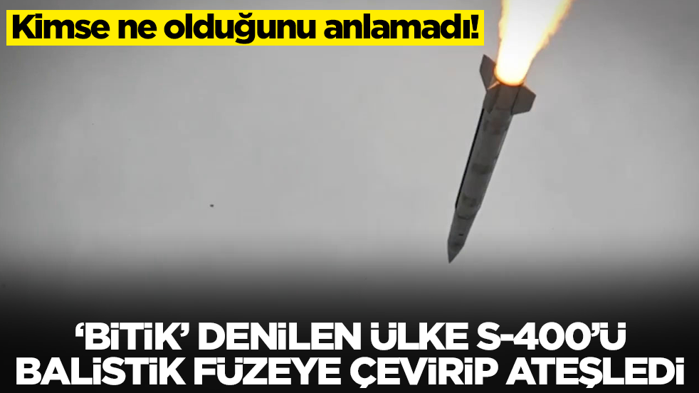 Kimse ne olduğunu anlamadı! 'Bitik' denilen ülke S-400'ü 200 km menzilli balistik füzeye çevirip ateşledi