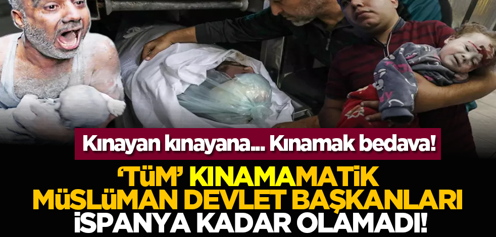 Kınayan kınayana... kınamak bedava! 'Tüm' kınamamatik müslüman devlet başkanları İspanya kadar olamadı!