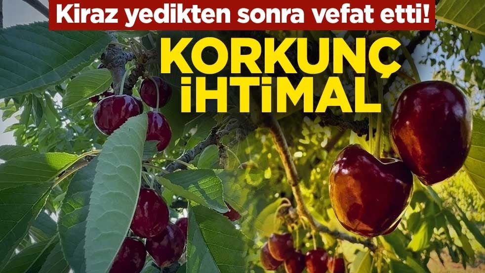 Kiraz yedikten sonra vefat etti! Korkunç ihtimal