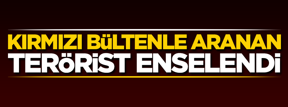 Kırmızı bültenle aranan terörist yakalandı