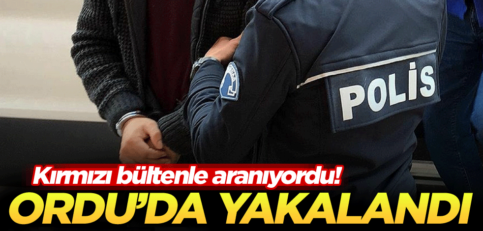 Kırmızı bültenle aranıyordu! Ordu'da yakalandı