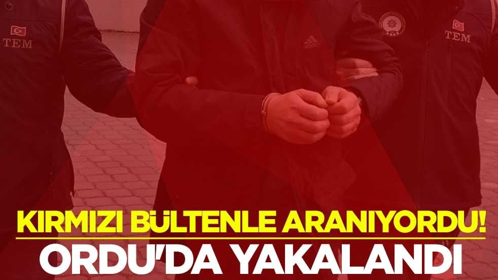 Kırmızı bültenle aranıyordu! Ordu'da yakalandı