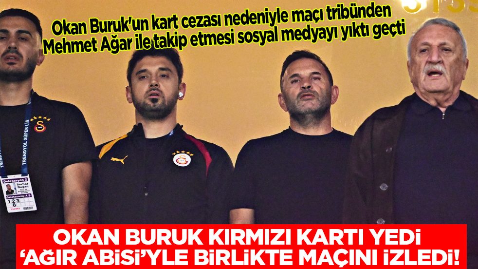 Kırmızı kartı yedi 'Ağır abisi'yle birlikte maçını izledi!