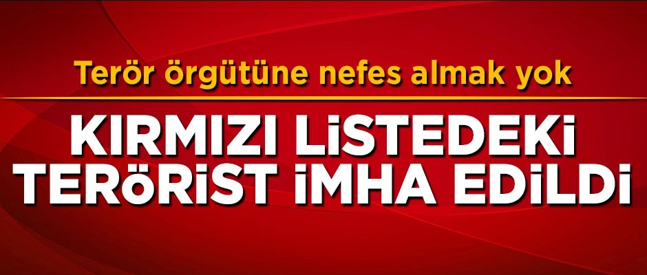 Kırmızı listedeki terörist öldürüldü