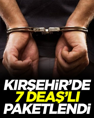 Kırşehir’de 7 DEAŞ’lı paketlendi