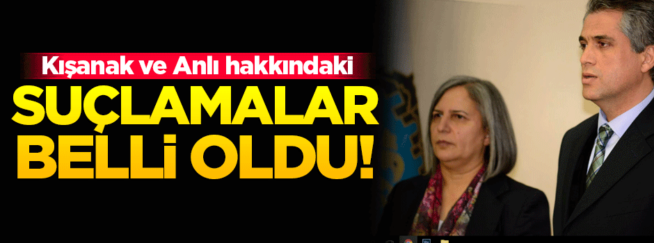 Kışanak hakkındaki suçlamalar belli oldu!