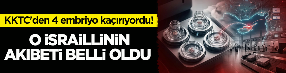 KKTC'den 4 embriyo kaçırıyordu! O İsraillinin akıbeti belli oldu