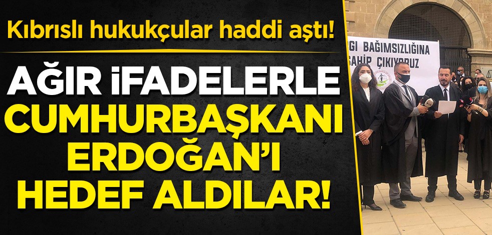 KKTC'li hukukçular Cumhurbaşkanı Erdoğan'ı hedef aldı: Haddi aşan ifadeler!