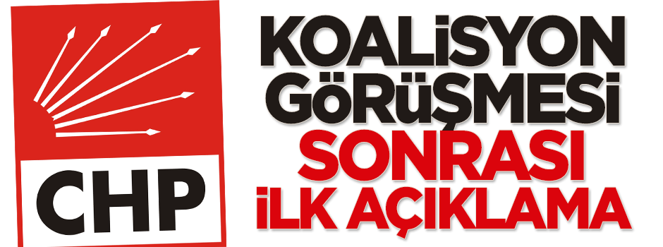 Koalisyon görüşmesi sonrası ilk açıklama
