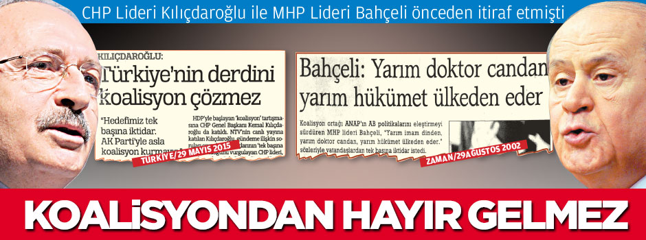 Koalisyondan ülkeye hayır gelmez