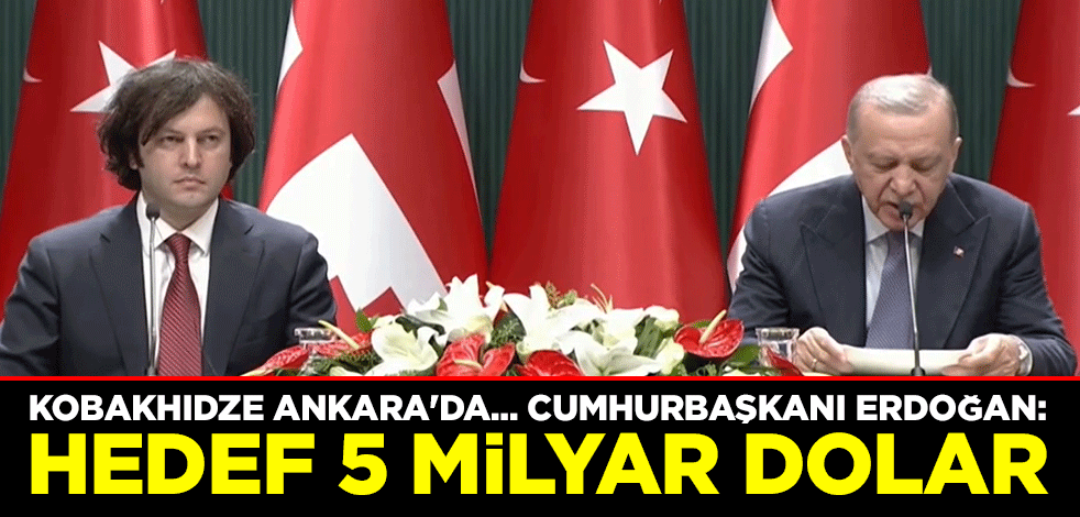 Kobakhidze Ankara'da... Cumhurbaşkanı Erdoğan: Hedef 5 milyar dolar
