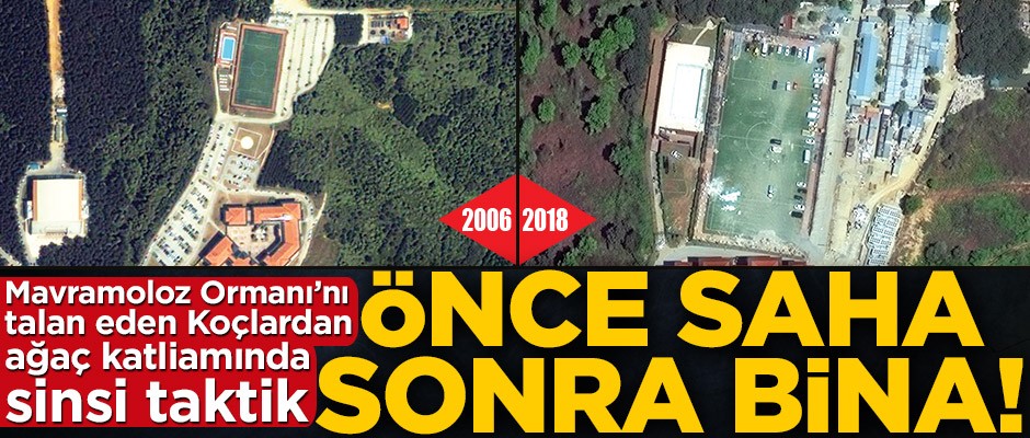 Koç Üniversitesi tek yeşil alanı da betonlaştırmış! Önce saha sonra bina