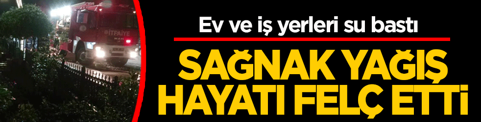 Kocaeli'de sağnak yağış hayatı felç etti! Ev ve iş yerleri su bastı