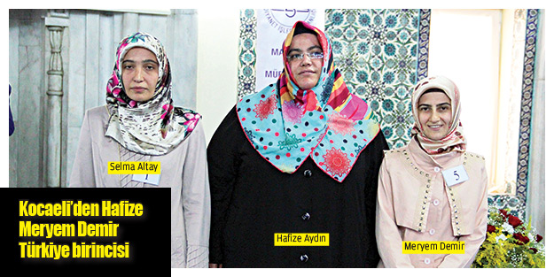 Kocaeli’den Hafize Meryem Demir Türkiye birincisi