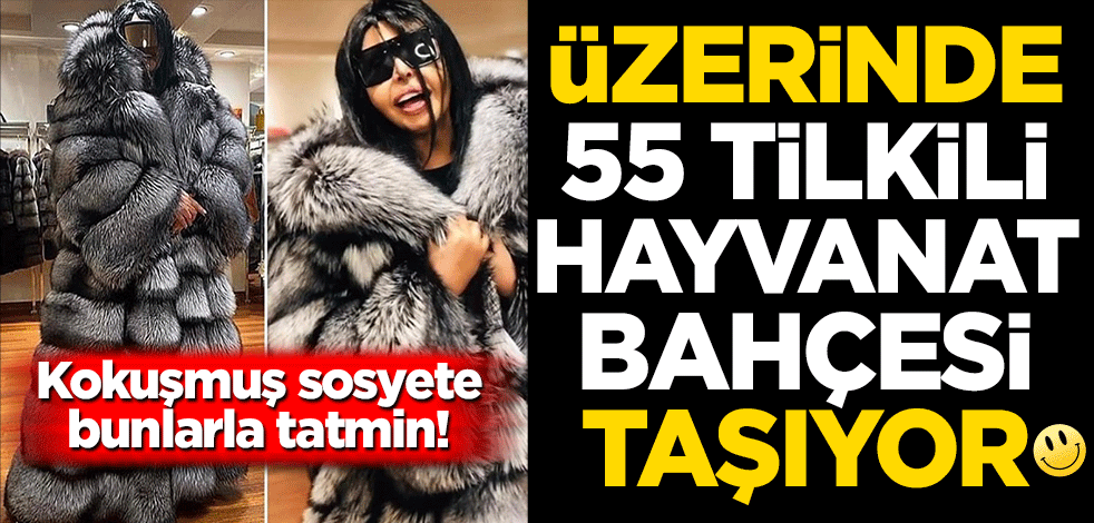 Kokuşmuş sosyete bunlarla tatmin oluyor! Bülent Ersoy üzerinde 55 tilki ile geziyor