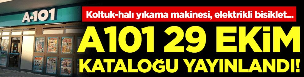 Koltuk-halı yıkama makinesi, elektrikli bisiklet... A101 29 Ekim kataloğu yayınlandı!