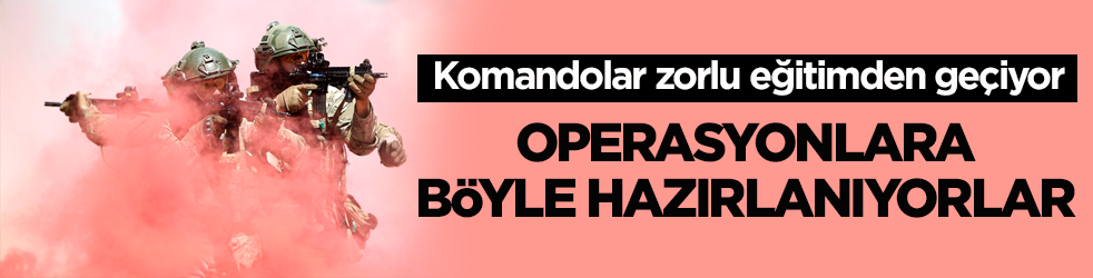 Komandolar zorlu eğitimden ge&ccedil;iyor! Operasyonlara b&ouml;yle hazırlanıyorlar