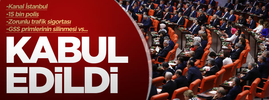 Komisyon "torba kanun" tasarısını kabul etti