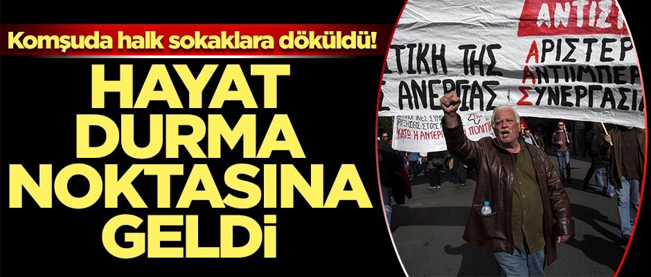 Komşuda halk sokaklara döküldü! Hayat durma noktasına geldi