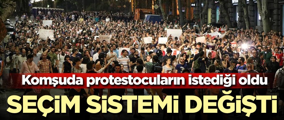 Komşuda protestocuların istediği oldu! Seçim sistemi değişti
