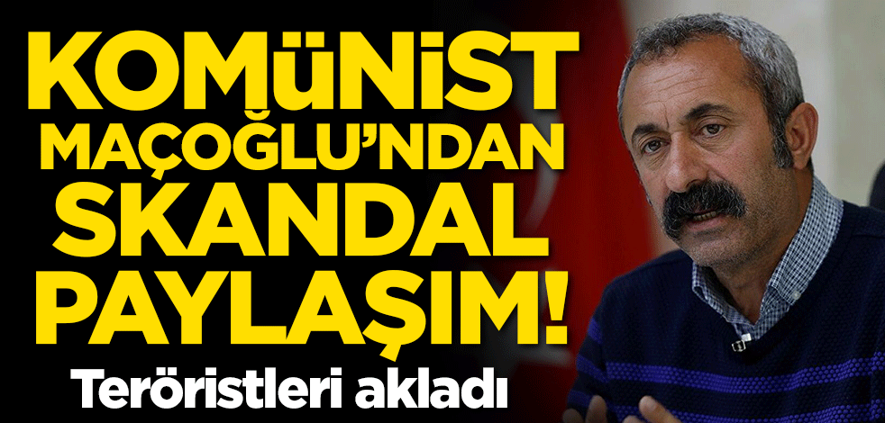 Komünist Fatih Maçoğlu'ndan skandal paylaşım! Teröristleri akladı