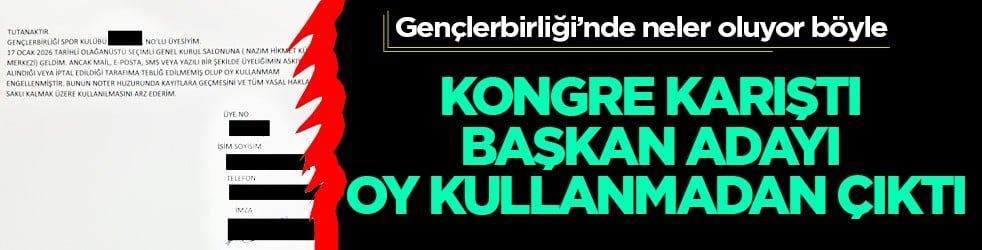 Kongre karıştı başkan adayı oy kullanmadan çıktı! Gençlerbirliği kongresi yargıya taşınacak...