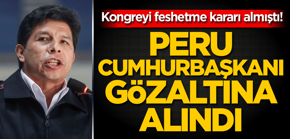 Kongreyi feshetme kararı almıştı! Peru Cumhurbaşkanı gözaltına alındı