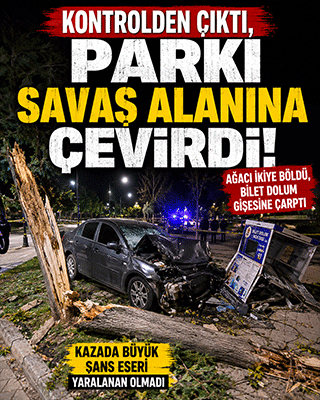Kontrolden çıktı, parkı savaş alanına çevirdi!