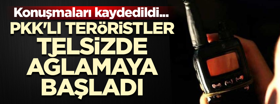 Konuşmaları kaydedildi... PKK'lı teröristler telsizde ağlamaya başladı