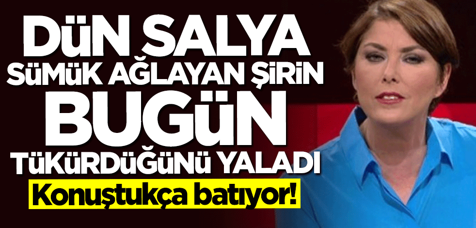 Konuştukça batıyor! Dün salya sümük ağlayan Şirin Payzın bugün tükürdüğünü yaladı