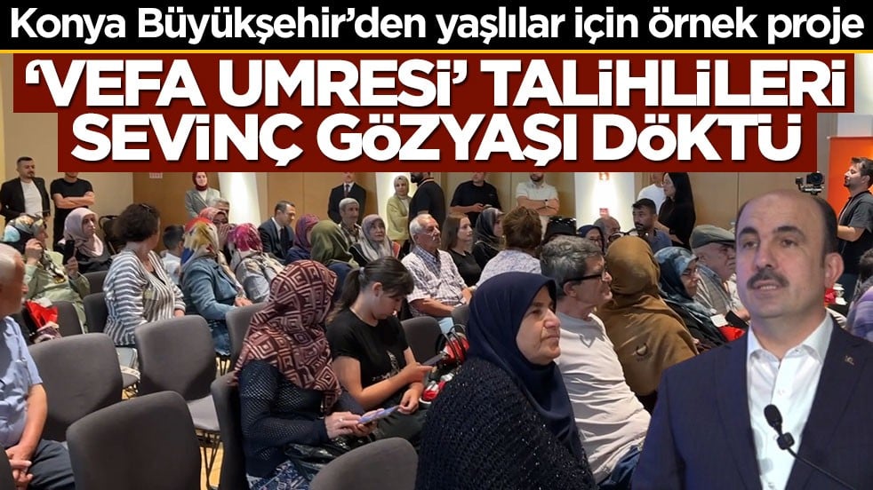 Konya Büyükşehir’den yaşlılar için örnek proje! ‘Vefa Umresi’ talihlileri sevinç gözyaşı döktü