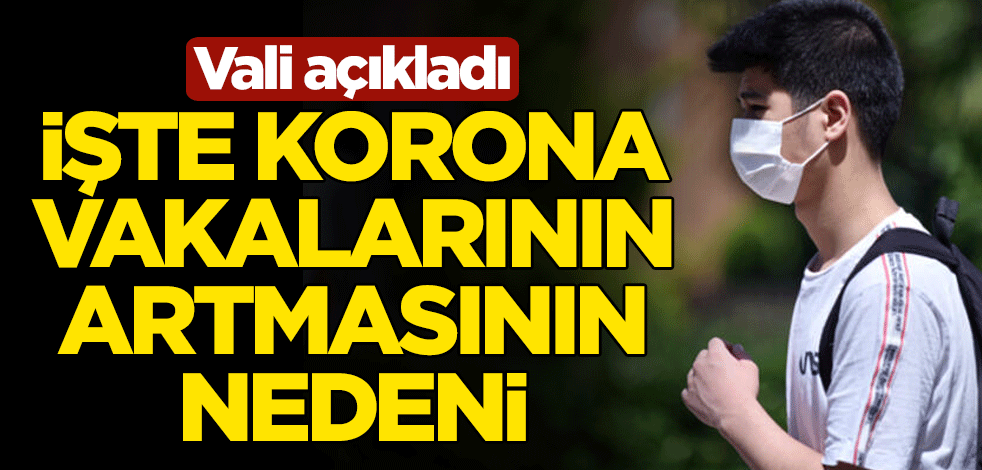 Konya Valisi Vahdettin Özkan, koronavirüsün vakalarının artmasının nedenini açıkladı