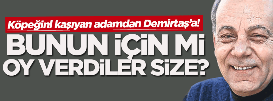 Köpeğini kaşıyan adamdan Demirtaş'a açık mektup