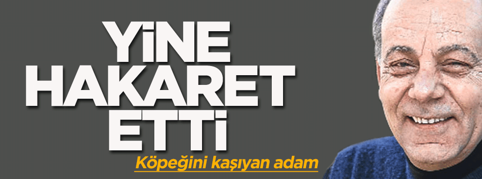 Köpeğini kaşıyan adamdan TRT'ye hakaret