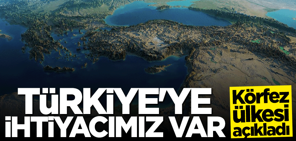 Körfez ülkesinden flaş açıklama: Türkiye'ye ihtiyacımız var