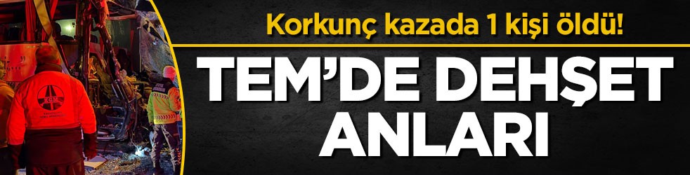 Korkunç kazada 1 kişi öldü! TEM’de dehşet anları