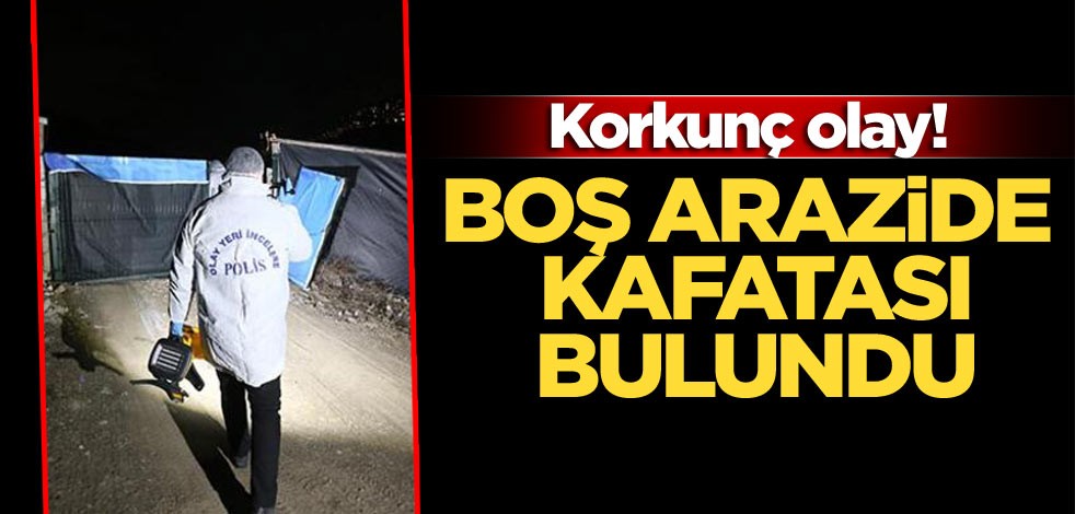 Korkunç olay! Boş arazide kafatası bulundu