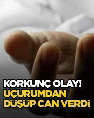 Korkunç olay! Uçurumdan düşüp can verdi