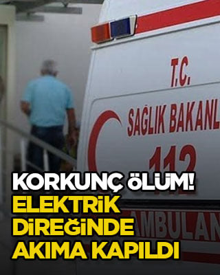 Korkunç ölüm! Elektrik direğinde akıma kapıldı