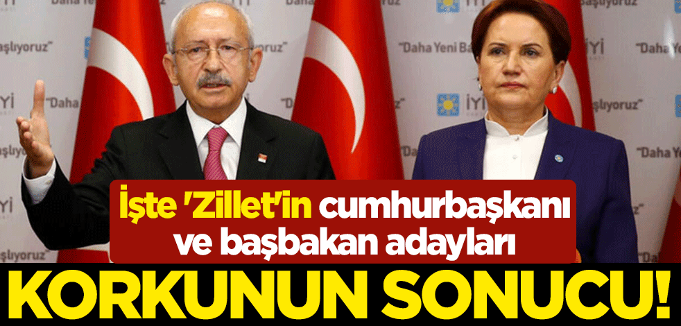 Korkunun sonucu bu oldu! İşte 'Zillet'in cumhurbaşkanı ve başbakan adayları